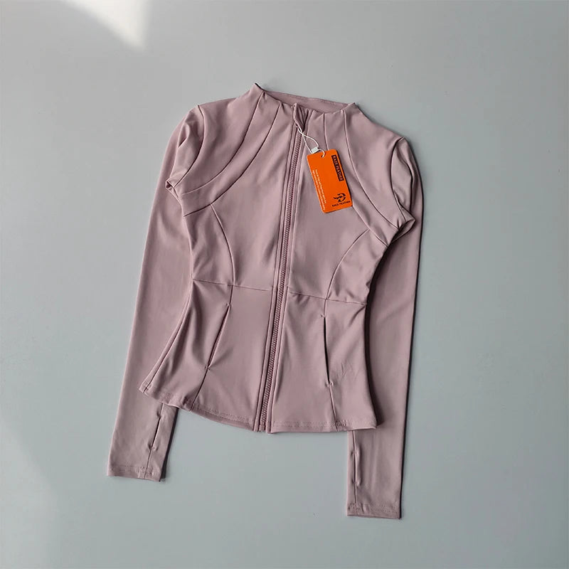 Zip-Front Sports Jacket — Women's Slim Layer for Yoga & Everyday