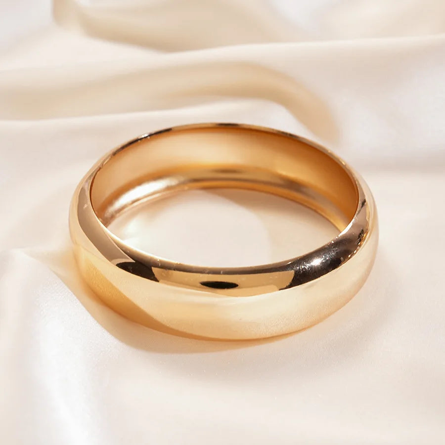Wide Wood Bangle — Natural Beads with Rivet Detail, 18 Styles