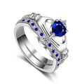 Dragon & Crown Couple Rings — Matching Stainless Steel Set for Two