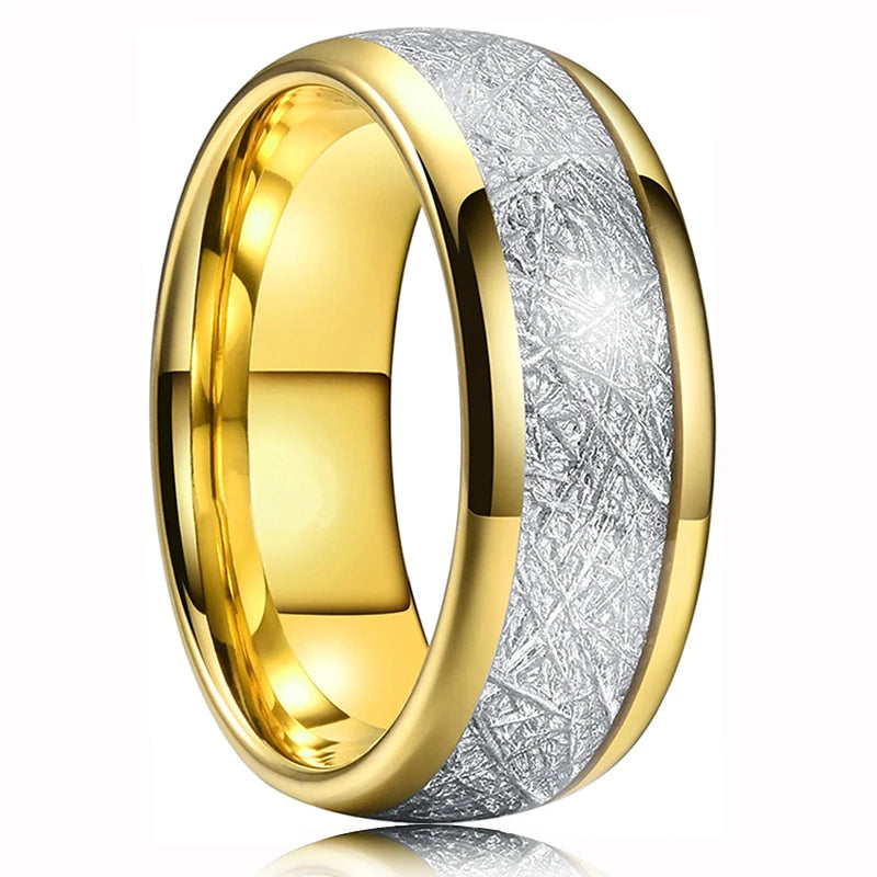 Celtic Dragon Tungsten Ring — 8mm Black Band with Blue Zircon Inlay