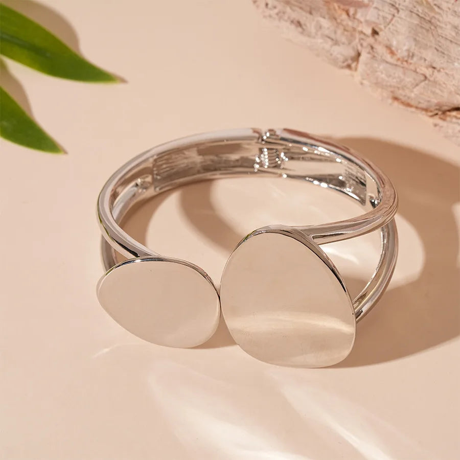 Wide Wood Bangle — Natural Beads with Rivet Detail, 18 Styles