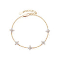 Four-Leaf Clover Jewelry — Bracelet, Necklace or Earrings in Gold or Silver