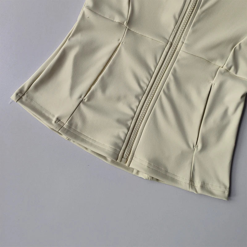 Zip-Front Sports Jacket — Women's Slim Layer for Yoga & Everyday