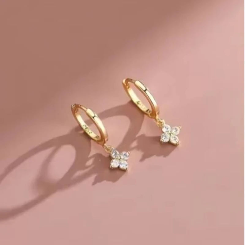Four-Leaf Clover Jewelry — Bracelet, Necklace or Earrings in Gold or Silver