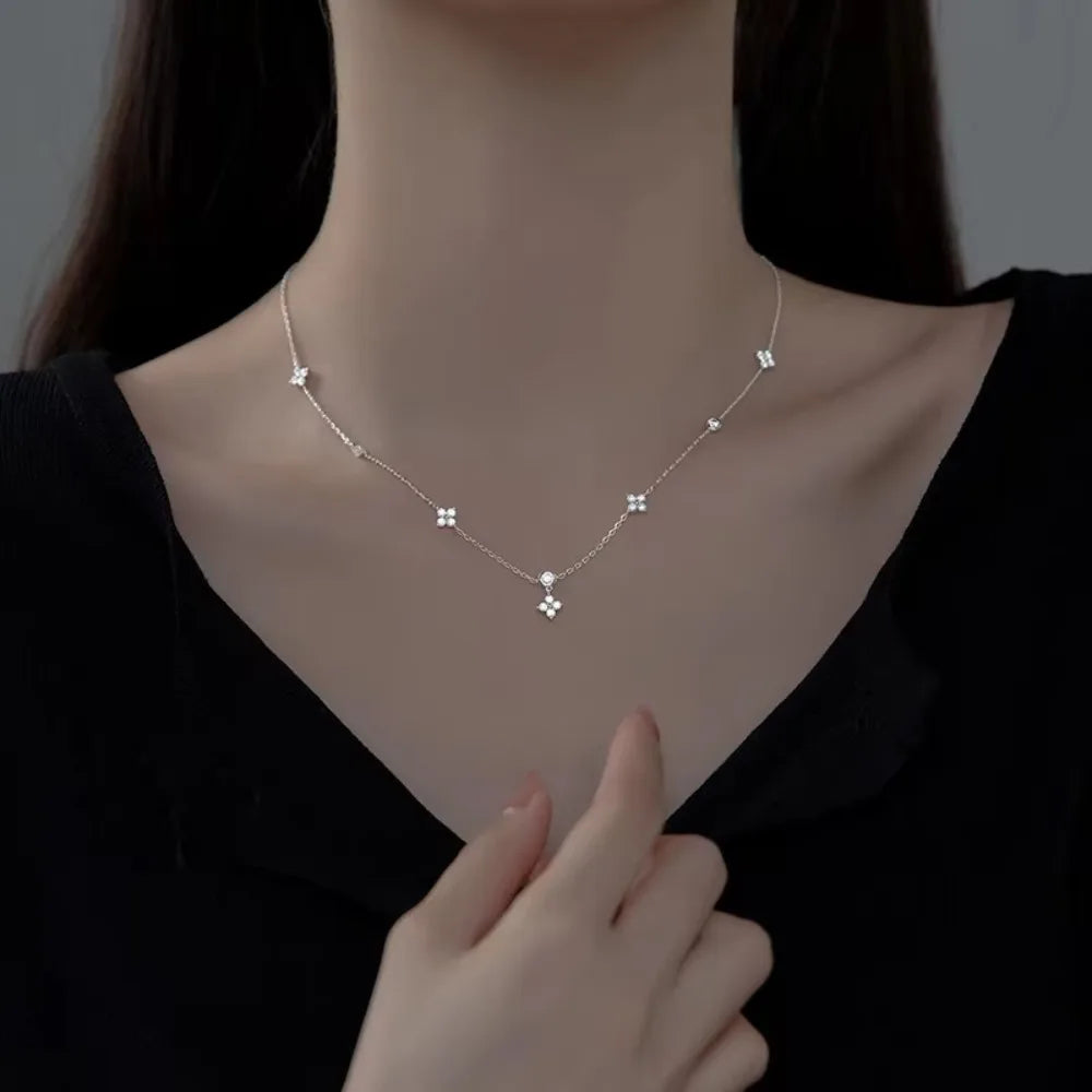 Four-Leaf Clover Jewelry — Bracelet, Necklace or Earrings in Gold or Silver