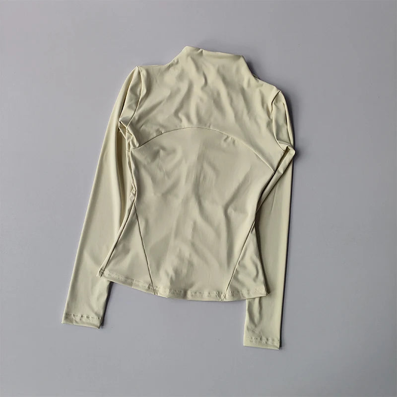 Zip-Front Sports Jacket — Women's Slim Layer for Yoga & Everyday